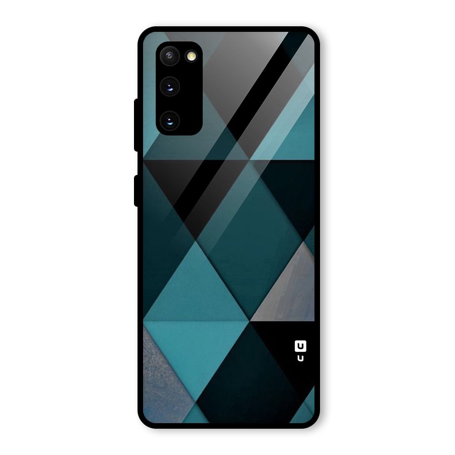 Green Black Shapes Glass Back Case for Galaxy S20 FE
