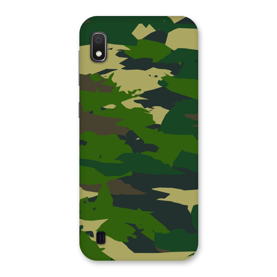 Green Camouflage Army Back Case for Galaxy A10