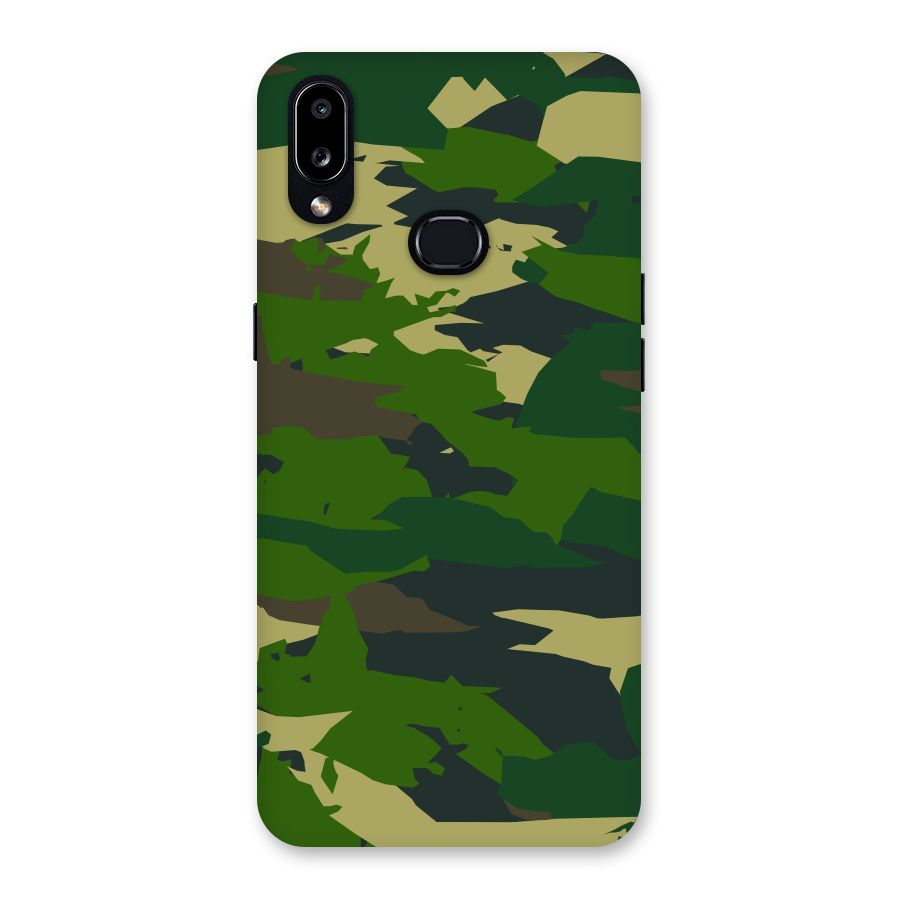 Green Camouflage Army Back Case for Galaxy A10s