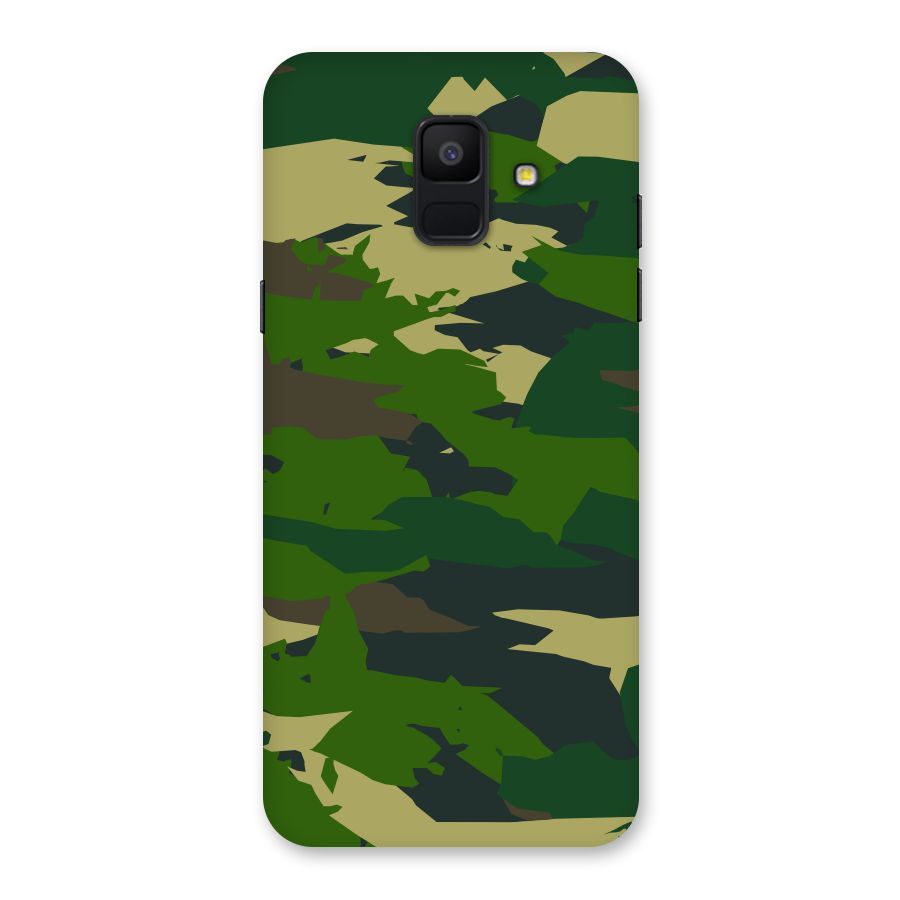 Green Camouflage Army Back Case for Galaxy A6 (2018)