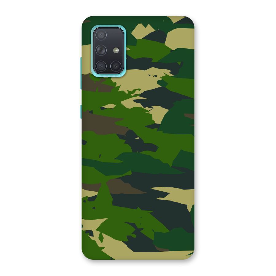 Green Camouflage Army Back Case for Galaxy A71