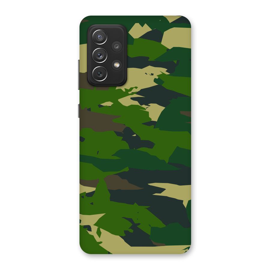 Green Camouflage Army Back Case for Galaxy A72