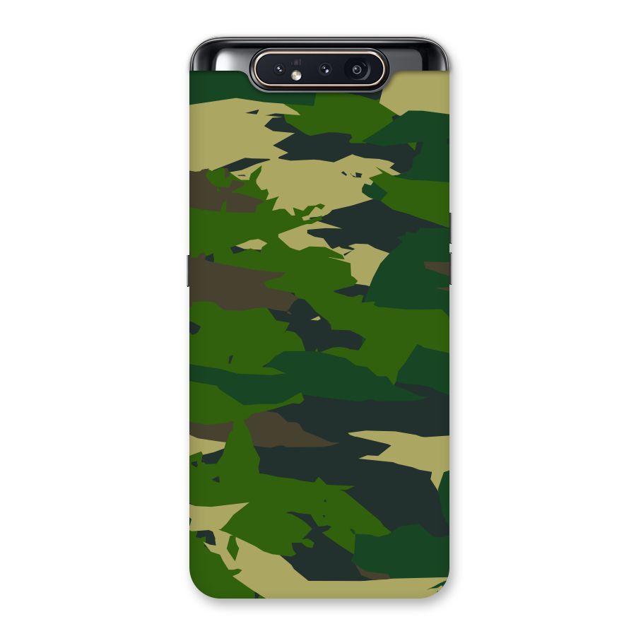 Green Camouflage Army Back Case for Galaxy A80