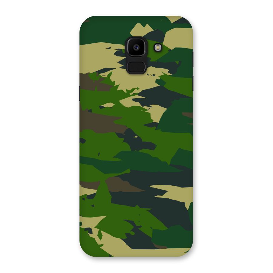 Green Camouflage Army Back Case for Galaxy J6