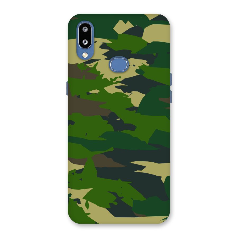 Green Camouflage Army Back Case for Galaxy M01s