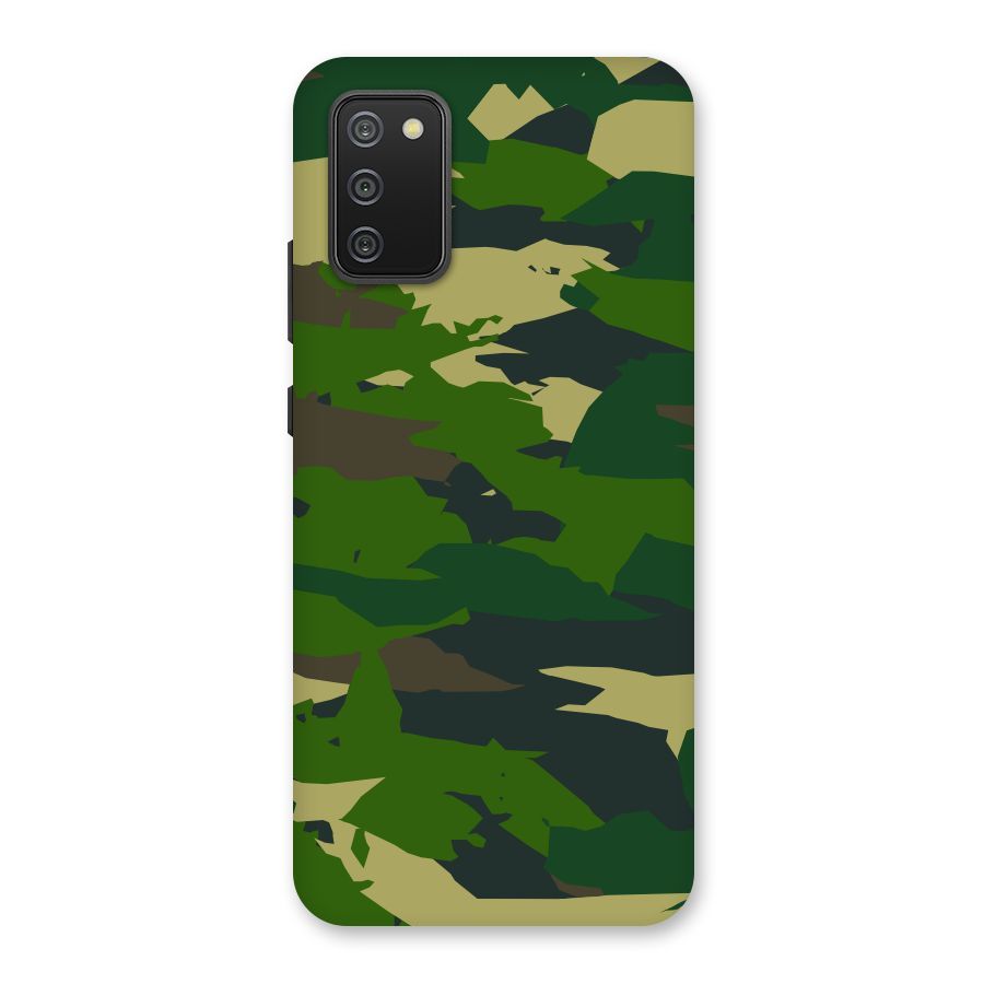 Green Camouflage Army Back Case for Galaxy M02s