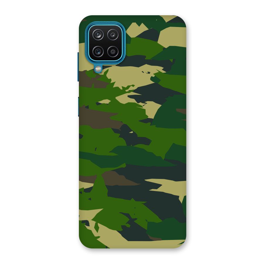 Green Camouflage Army Back Case for Galaxy M12
