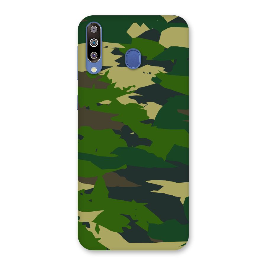 Green Camouflage Army Back Case for Galaxy M30
