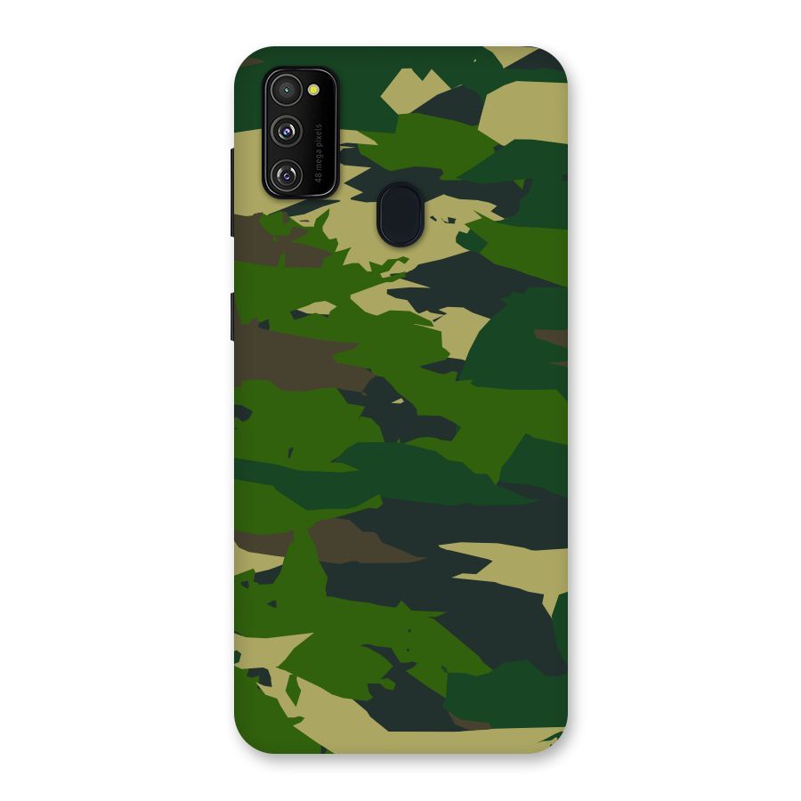 Green Camouflage Army Back Case for Galaxy M30s