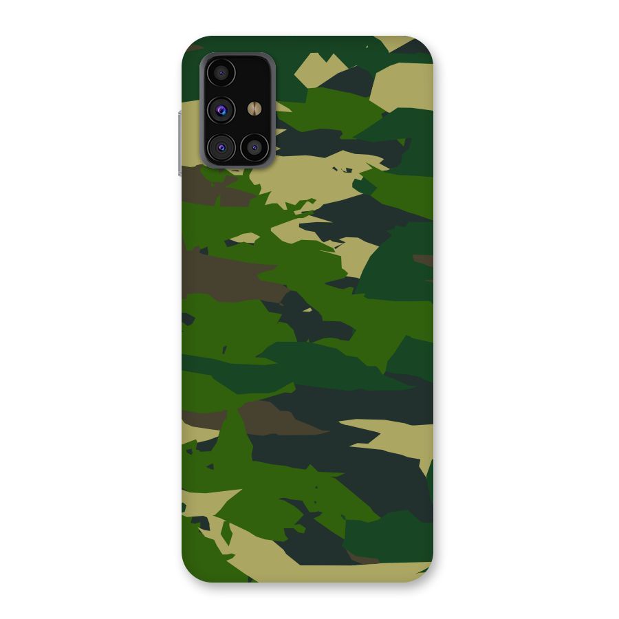 Green Camouflage Army Back Case for Galaxy M31s