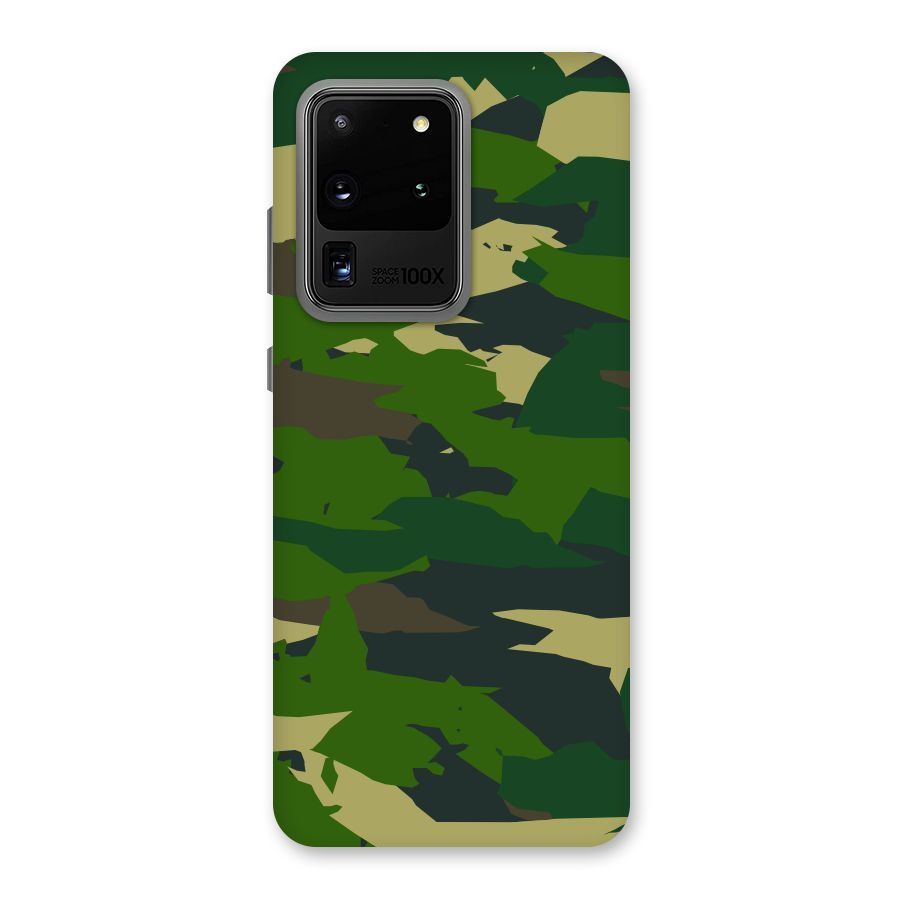 Green Camouflage Army Back Case for Galaxy S20 Ultra