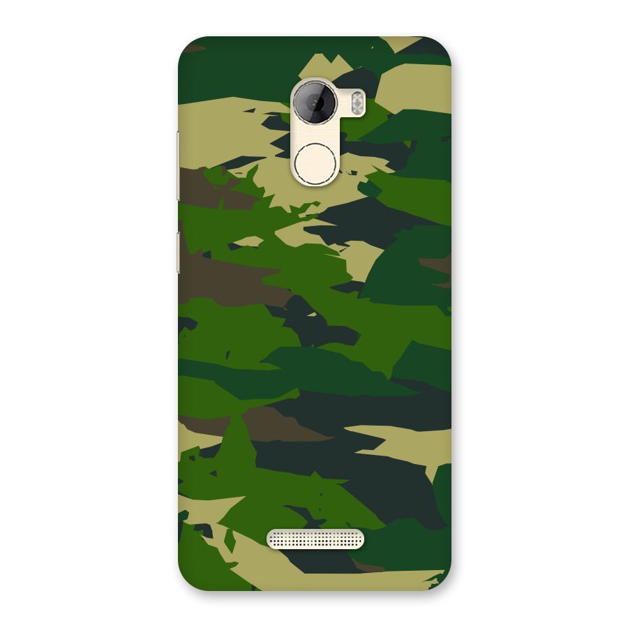 Green Camouflage Army Back Case for Gionee A1 LIte