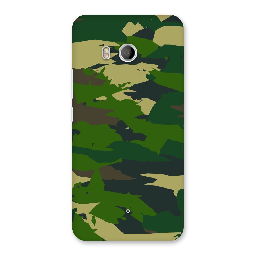 Green Camouflage Army Back Case for HTC U11