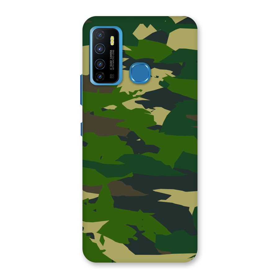 Green Camouflage Army Back Case for Infinix Hot 9