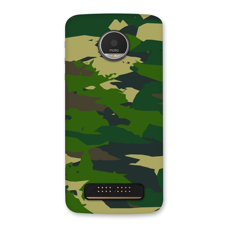 Green Camouflage Army Back Case for Moto Z Play
