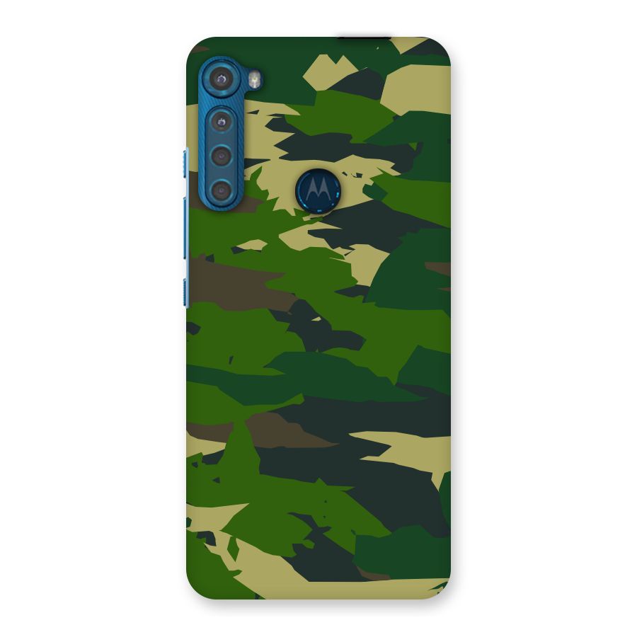 Green Camouflage Army Back Case for Motorola One Fusion Plus