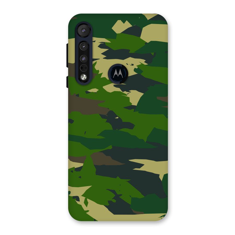 Green Camouflage Army Back Case for Motorola One Macro