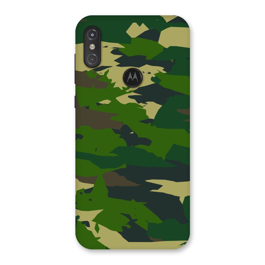 Green Camouflage Army Back Case for Motorola One Power