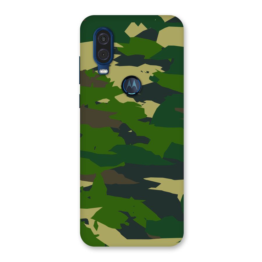 Green Camouflage Army Back Case for Motorola One Vision