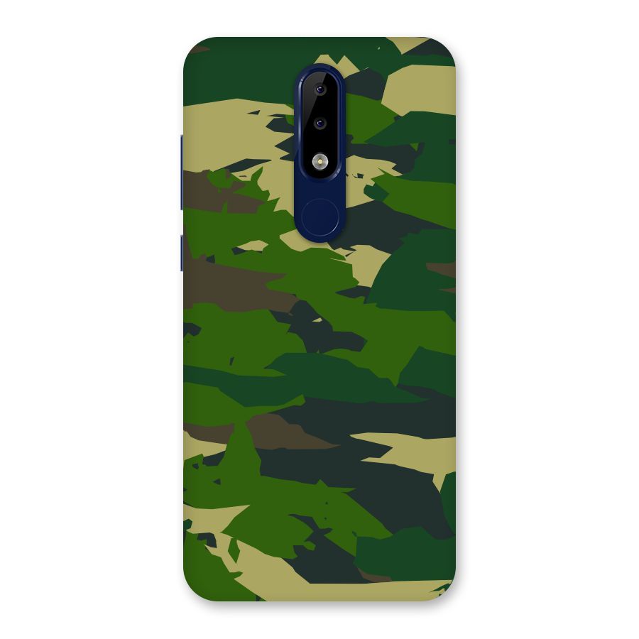 Green Camouflage Army Back Case for Nokia 5.1 Plus