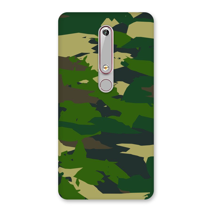 Green Camouflage Army Back Case for Nokia 6.1