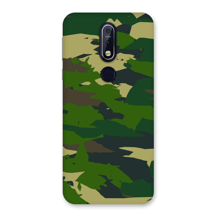 Green Camouflage Army Back Case for Nokia 7.1