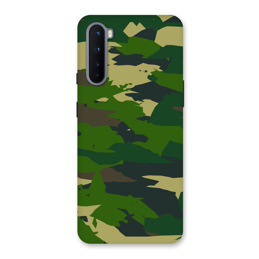 Green Camouflage Army Back Case for OnePlus Nord