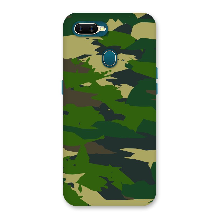 Green Camouflage Army Back Case for Oppo A12s