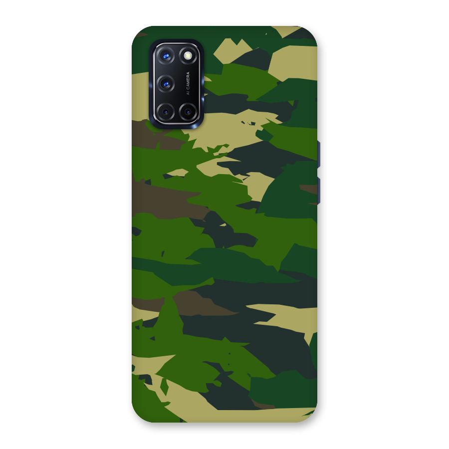 Green Camouflage Army Back Case for Oppo A52