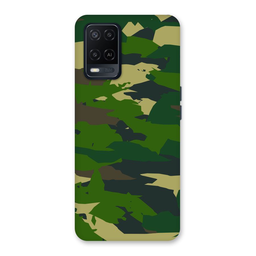 Green Camouflage Army Back Case for Oppo A54