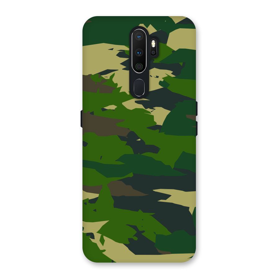 Green Camouflage Army Back Case for Oppo A5 (2020)