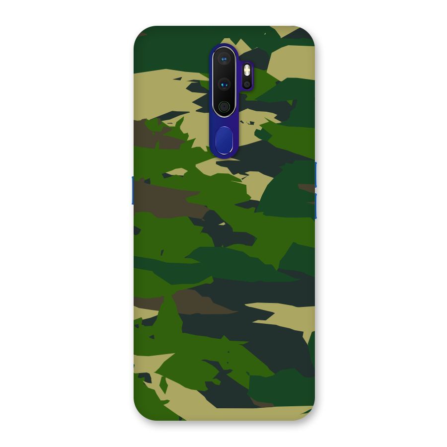 Green Camouflage Army Back Case for Oppo A9 (2020)