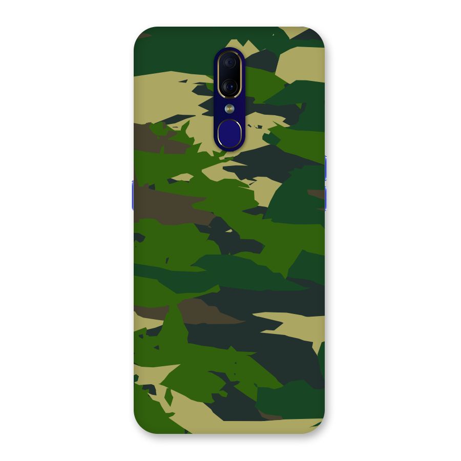 Green Camouflage Army Back Case for Oppo F11