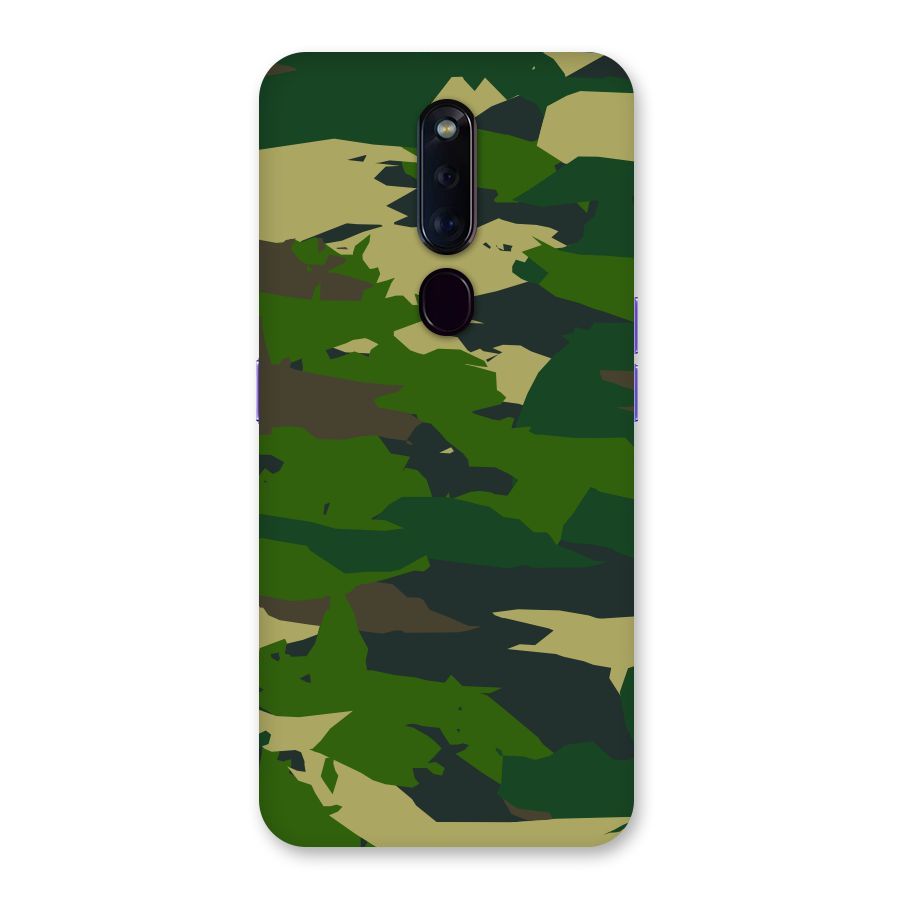 Green Camouflage Army Back Case for Oppo F11 Pro