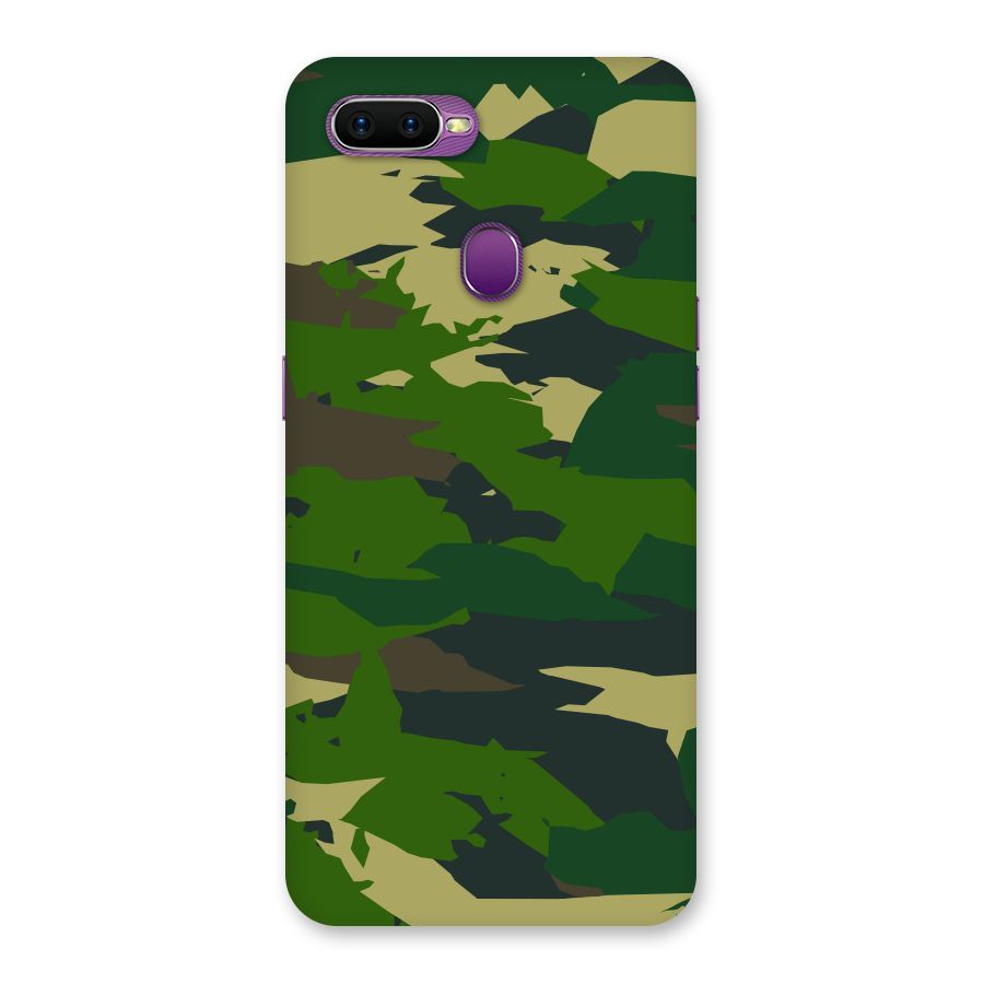 Green Camouflage Army Back Case for Oppo F9