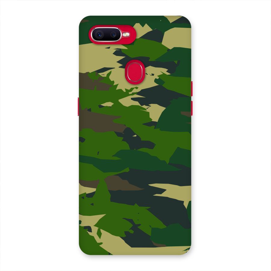 Green Camouflage Army Back Case for Oppo F9 Pro