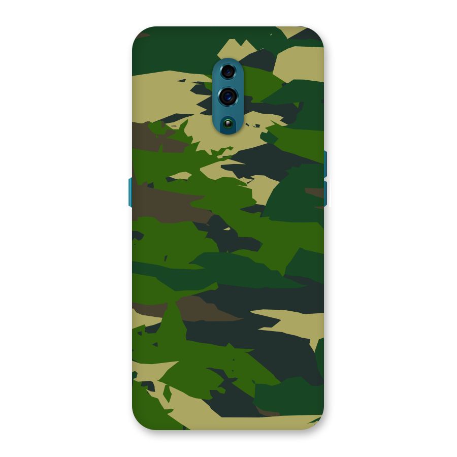 Green Camouflage Army Back Case for Oppo Reno