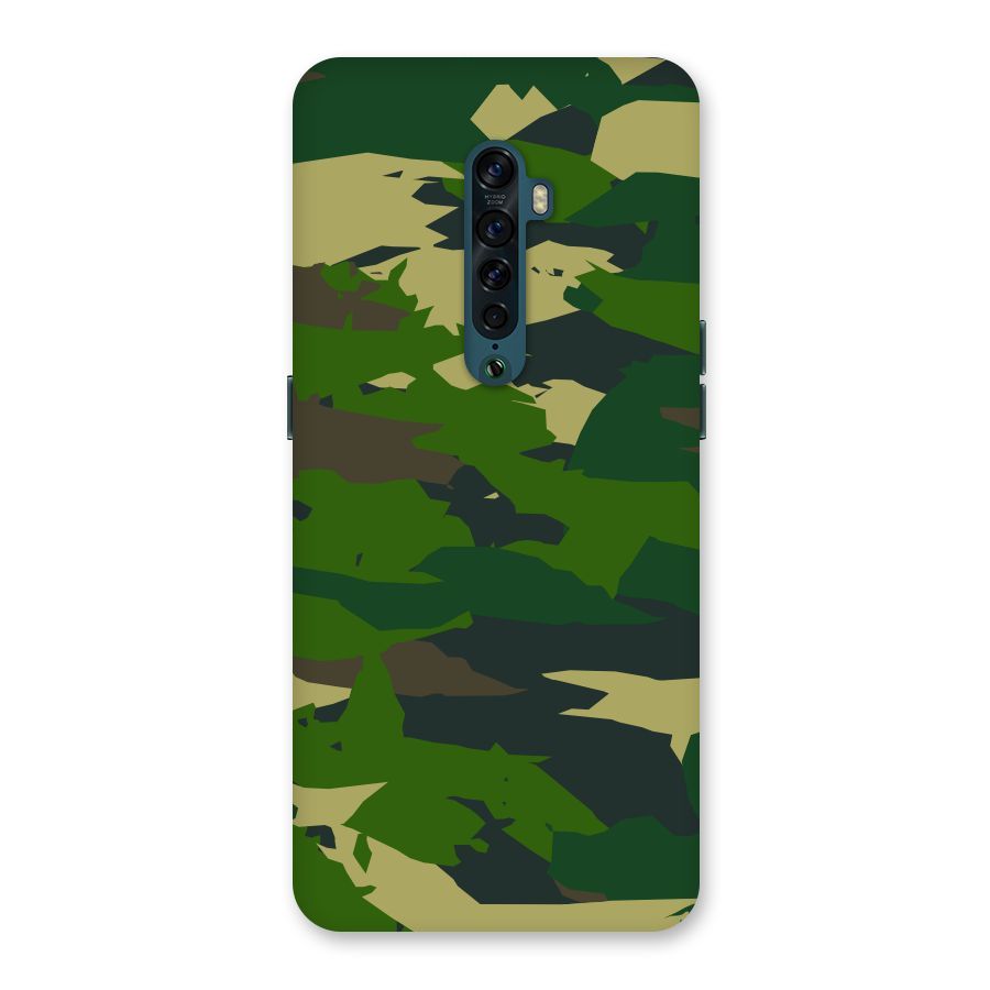 Green Camouflage Army Back Case for Oppo Reno2