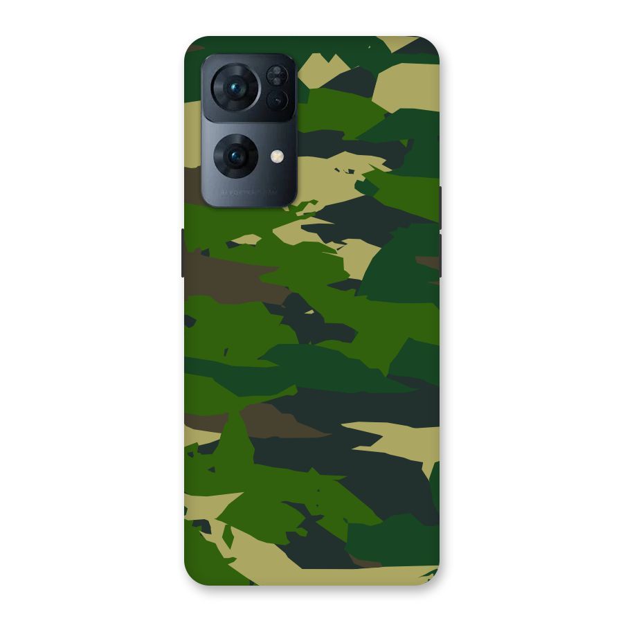 Green Camouflage Army Back Case for Oppo Reno7 Pro 5G