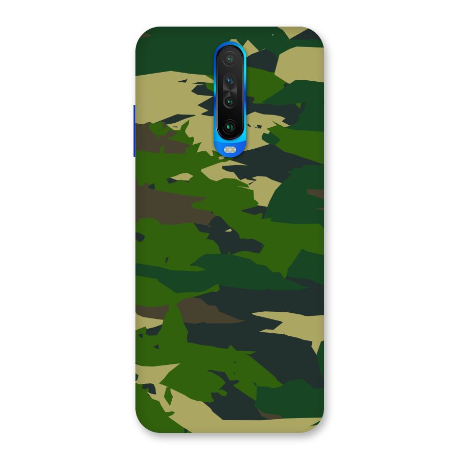 Green Camouflage Army Back Case for Poco X2