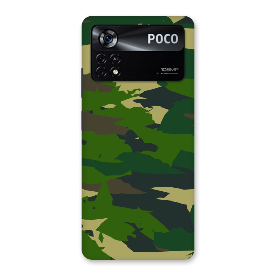Green Camouflage Army Back Case for Poco X4 Pro 5G