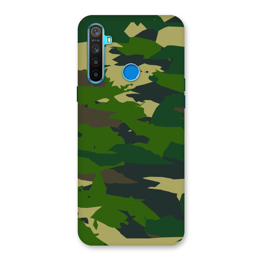 Green Camouflage Army Back Case for Realme 5