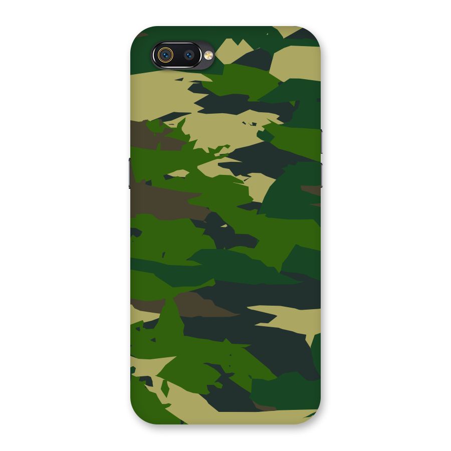 Green Camouflage Army Back Case for Realme C2