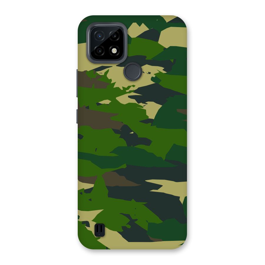 Green Camouflage Army Back Case for Realme C21