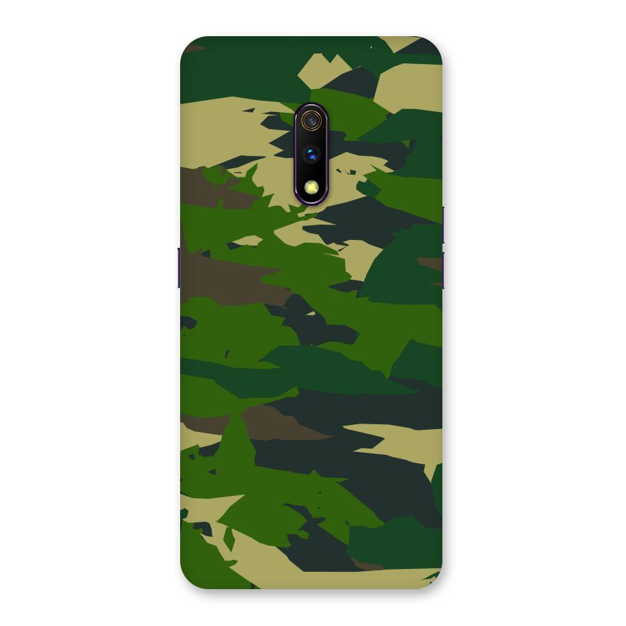 Green Camouflage Army Back Case for Realme X