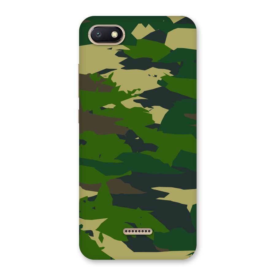 Green Camouflage Army Back Case for Redmi 6A