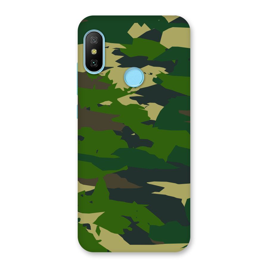 Green Camouflage Army Back Case for Redmi 6 Pro