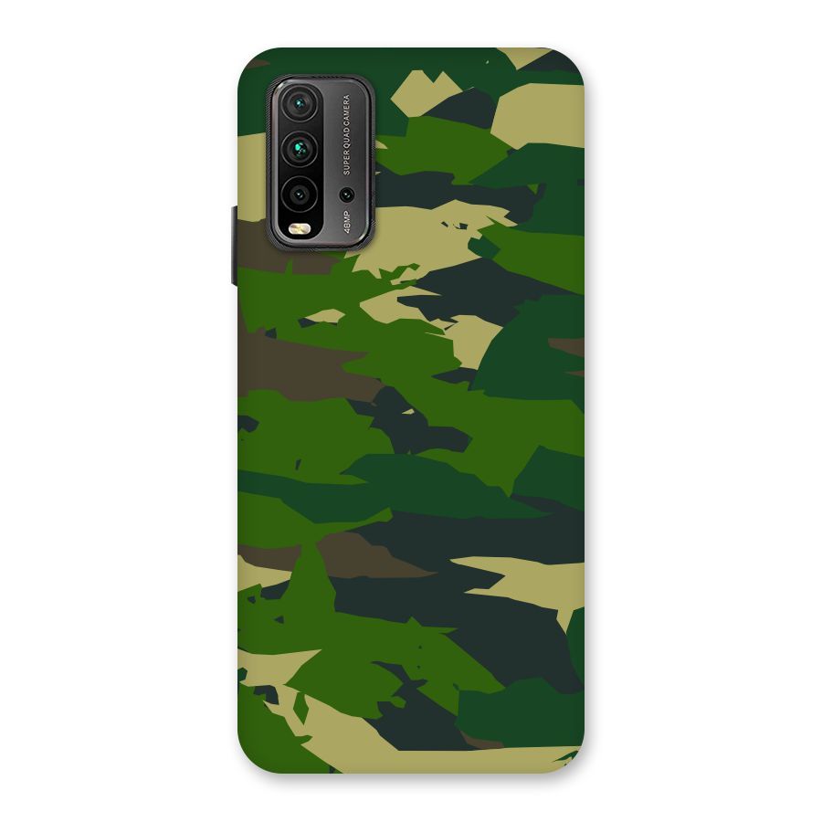 Green Camouflage Army Back Case for Redmi 9 Power