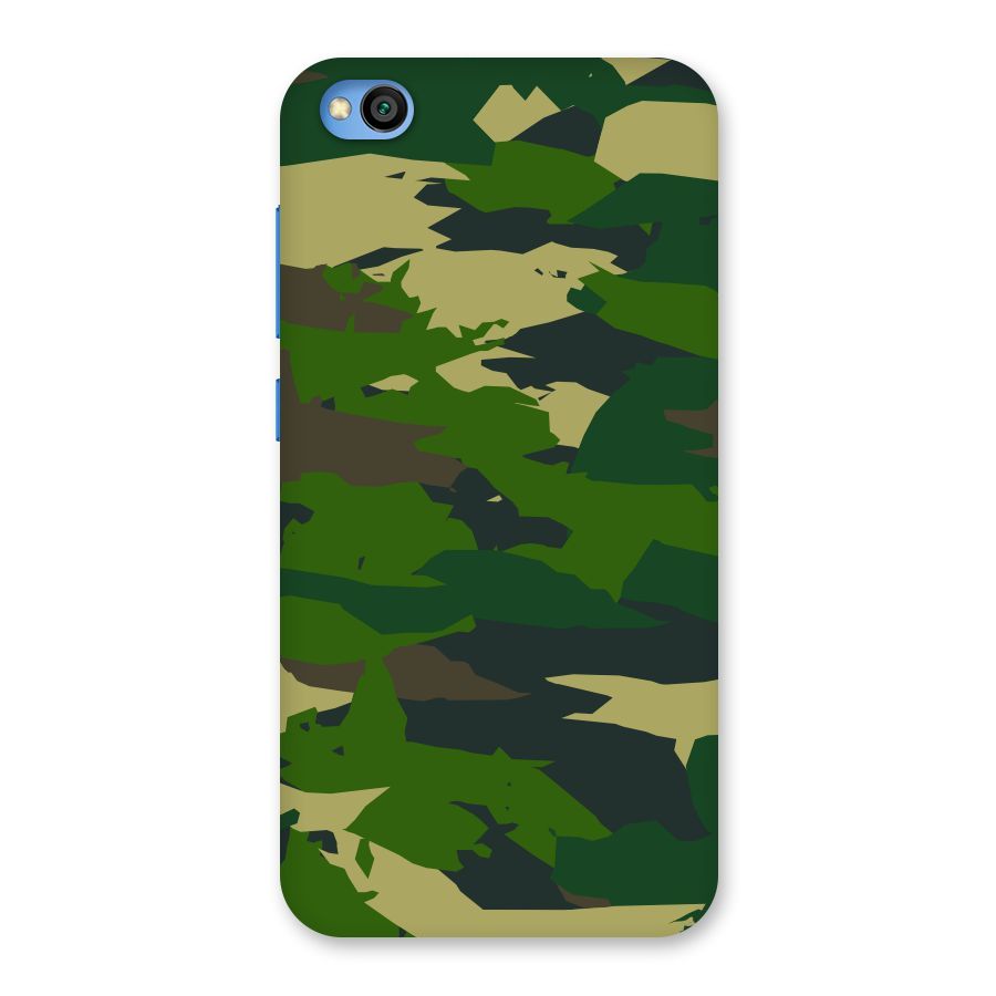 Green Camouflage Army Back Case for Redmi Go