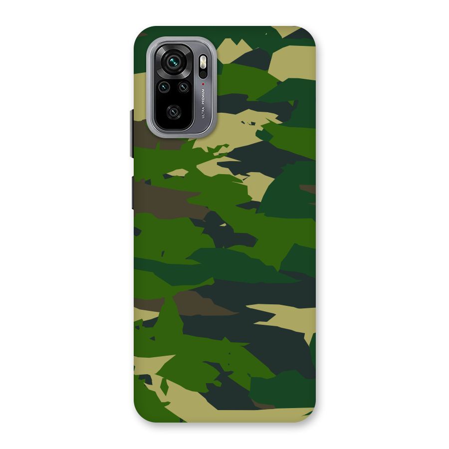 Green Camouflage Army Back Case for Redmi Note 10